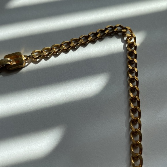 Vintage GIVENCHY chain necklace / gold leaves collar necklace - Picture 5 of 16